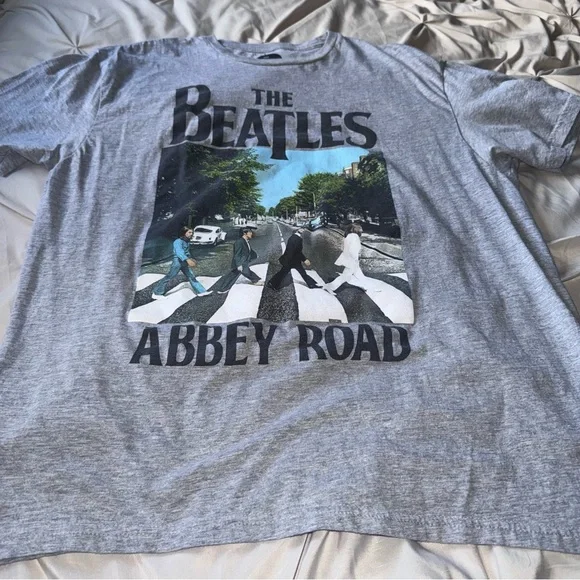 The Beatles Abbey Road Graphic Tee Men’s XL Gray Band Rock Music T-Shirt - Picture 3 of 7